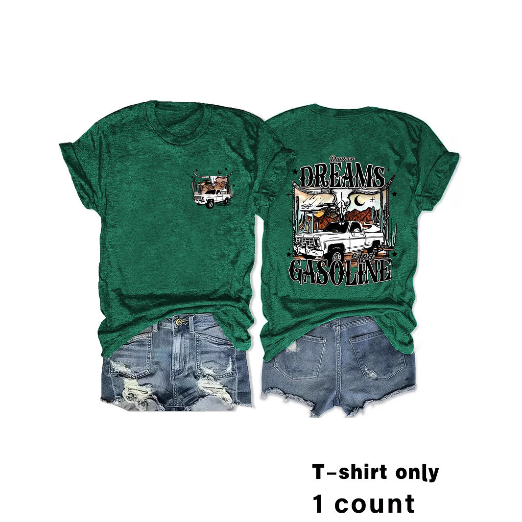 Women's Western Style Printed T-shirt