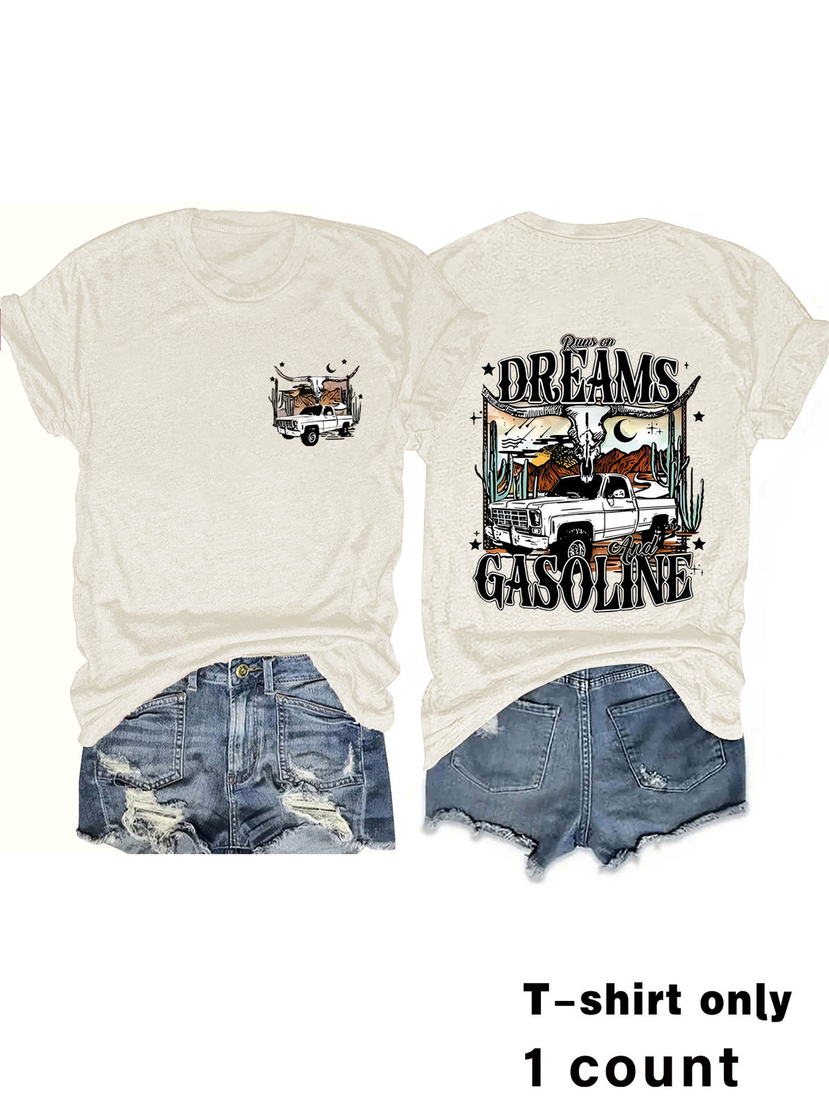 Women's Western Style Printed T-shirt