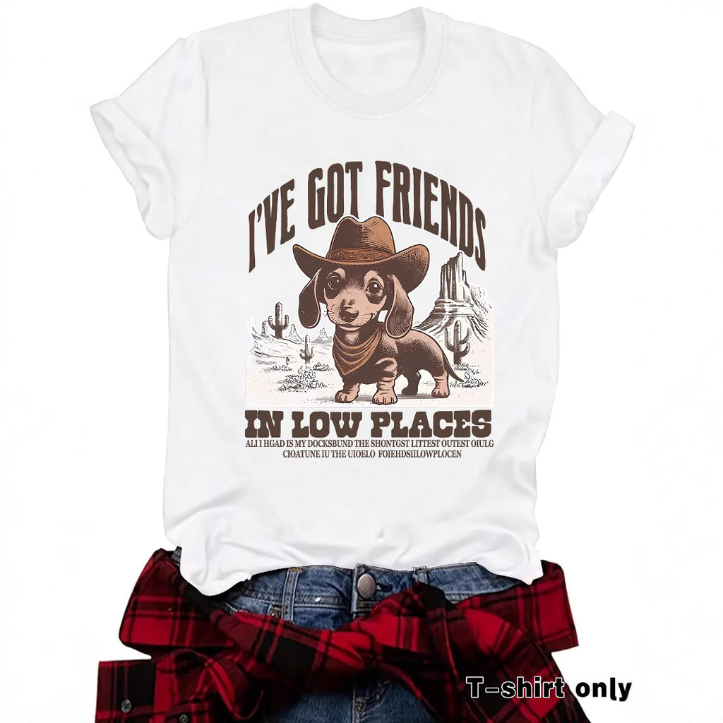 Interesting Sausage Dog Western Short Sleeve