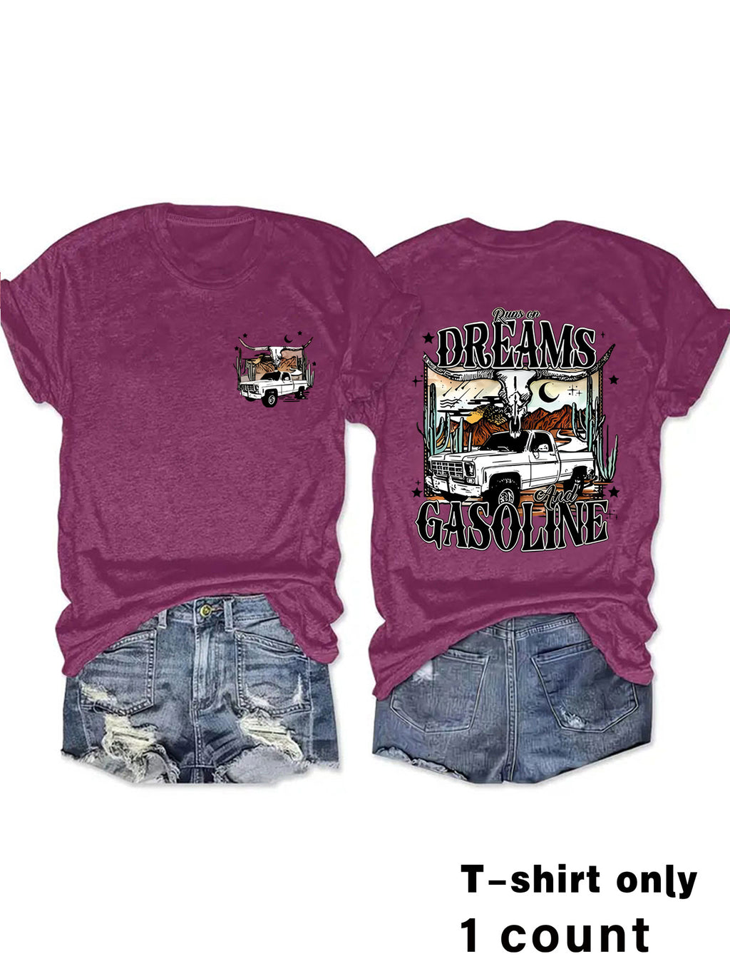 Women's Western Style Printed T-shirt