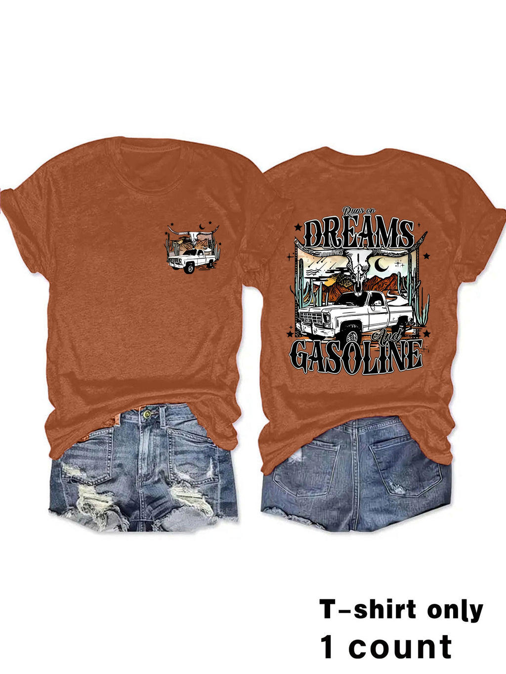 Women's Western Style Printed T-shirt